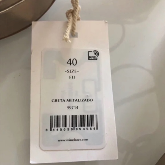 MIM Heeled Sandals GRETA METALIZADO size 40EU - New with tag - Picture 3 of 4